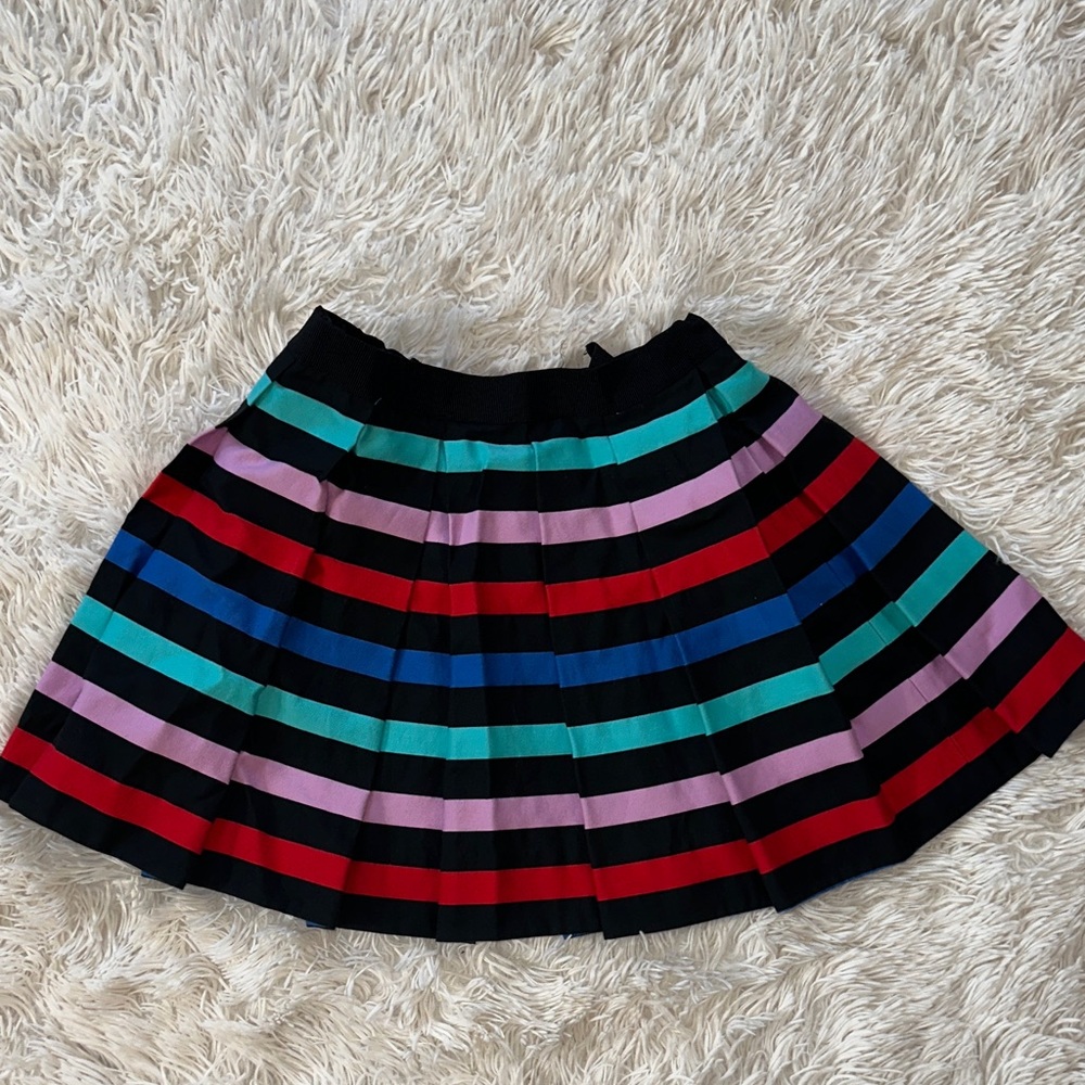 Milly Minis Colorful Striped A-Line Skirt